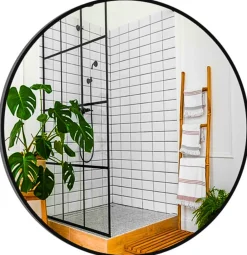 Lustro 40 W Czarnej Ramie Aluminiowej Loft Bez Oświetlenia