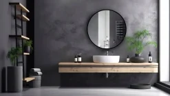 Lustro 40 W Czarnej Ramie Aluminiowej Loft Bez Oświetlenia