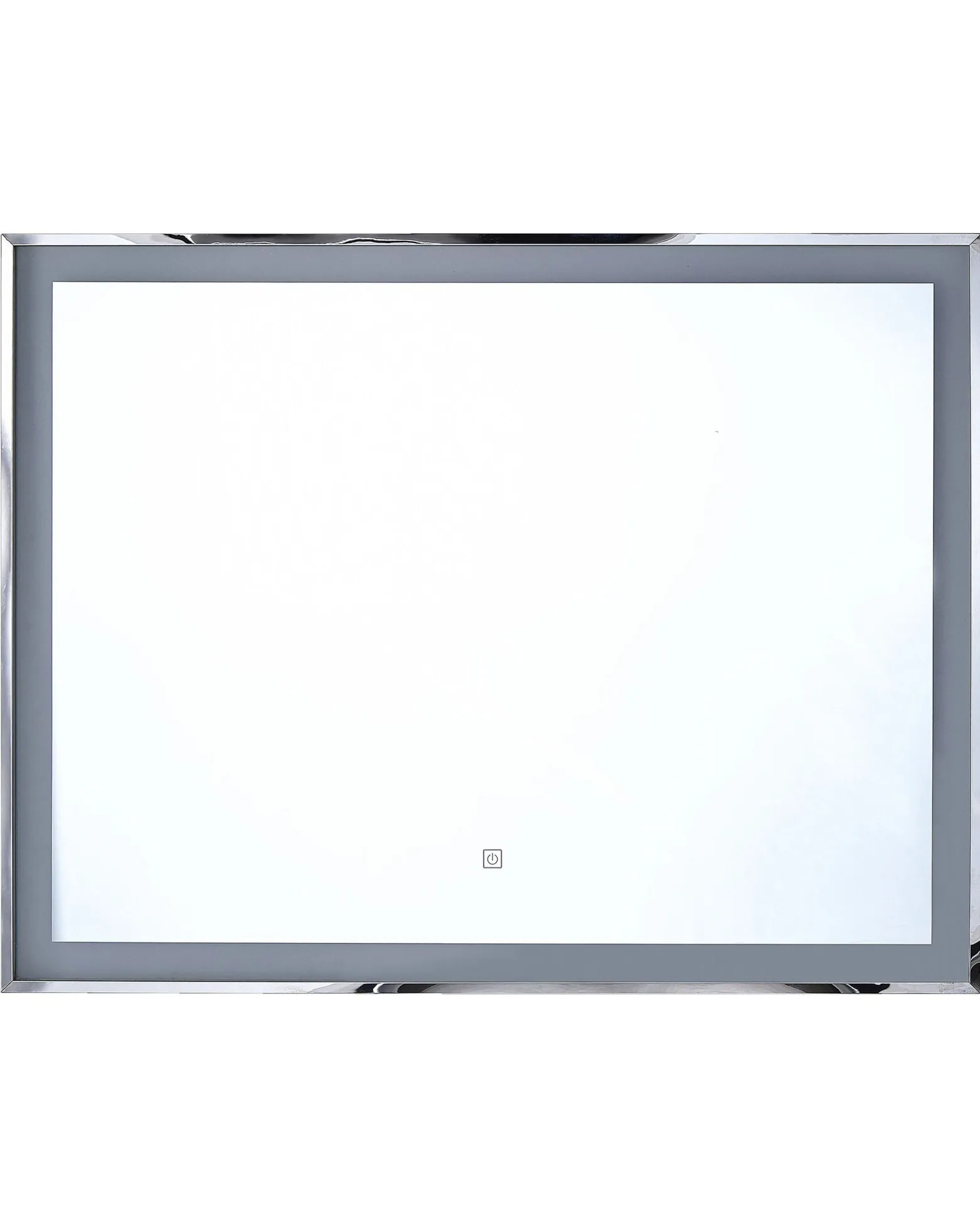 Lustro wiszące ścienne LED 90x70 srebrne