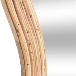 Lustro w nieregularnej ramie rattan 179 cm