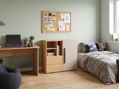 Mała komoda 90 cm młodzieżowa z szufladami kaszmir LUMI