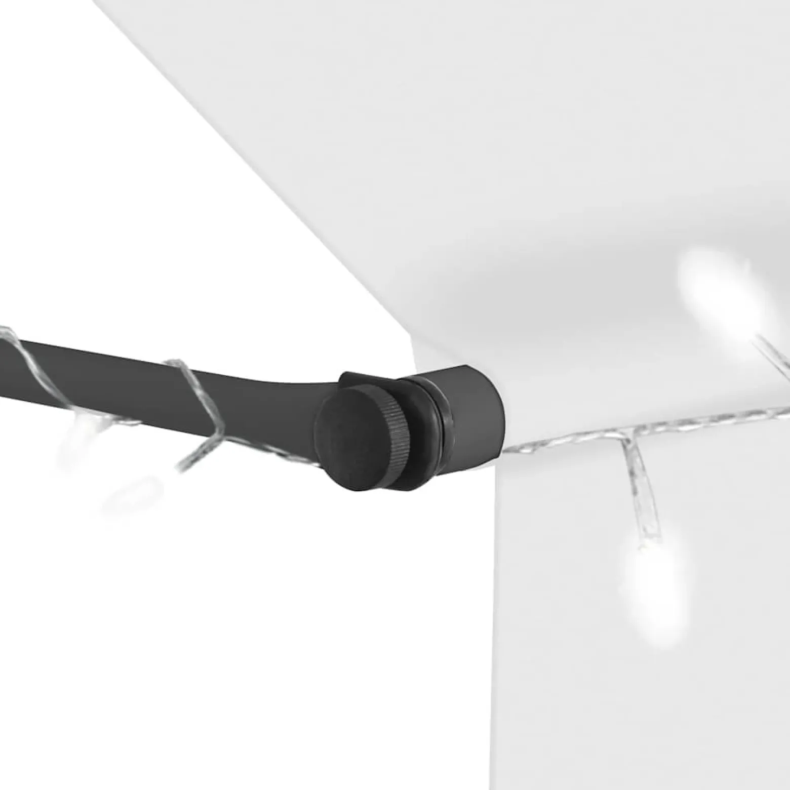 Markiza Balkonowa Tarasowa Ręcznie Zwijana Zadaszenie Ogrodowe LED 150 cm