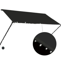 Markiza Tarasowa Balkonowa Ogrodowa Zwijana Zadaszenie LED 250 x 150 cm