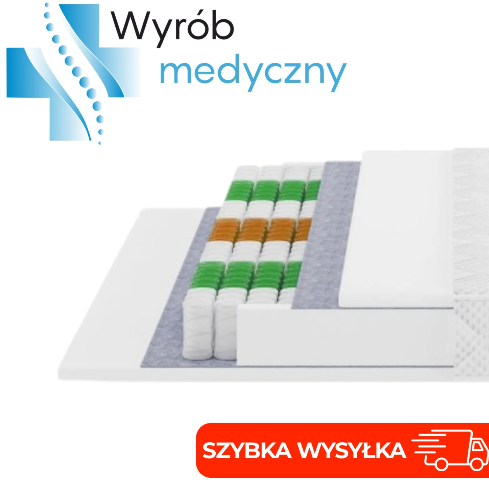 Materac medyczny sprężynowy MEDIRO FORM ACTIV