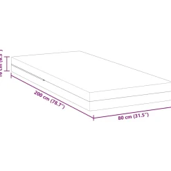 Materac Biały 80 x 200 cm Pianka