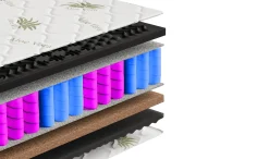 Materac masujący 90x200 Aloe Vera PREMIUM BLACK 24 cm KOKOS H3/H4 eko