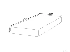 Materac pianka memory 80 x 200 cm średnia twardość