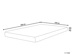 Materac piankowy 160 x 200 cm memory