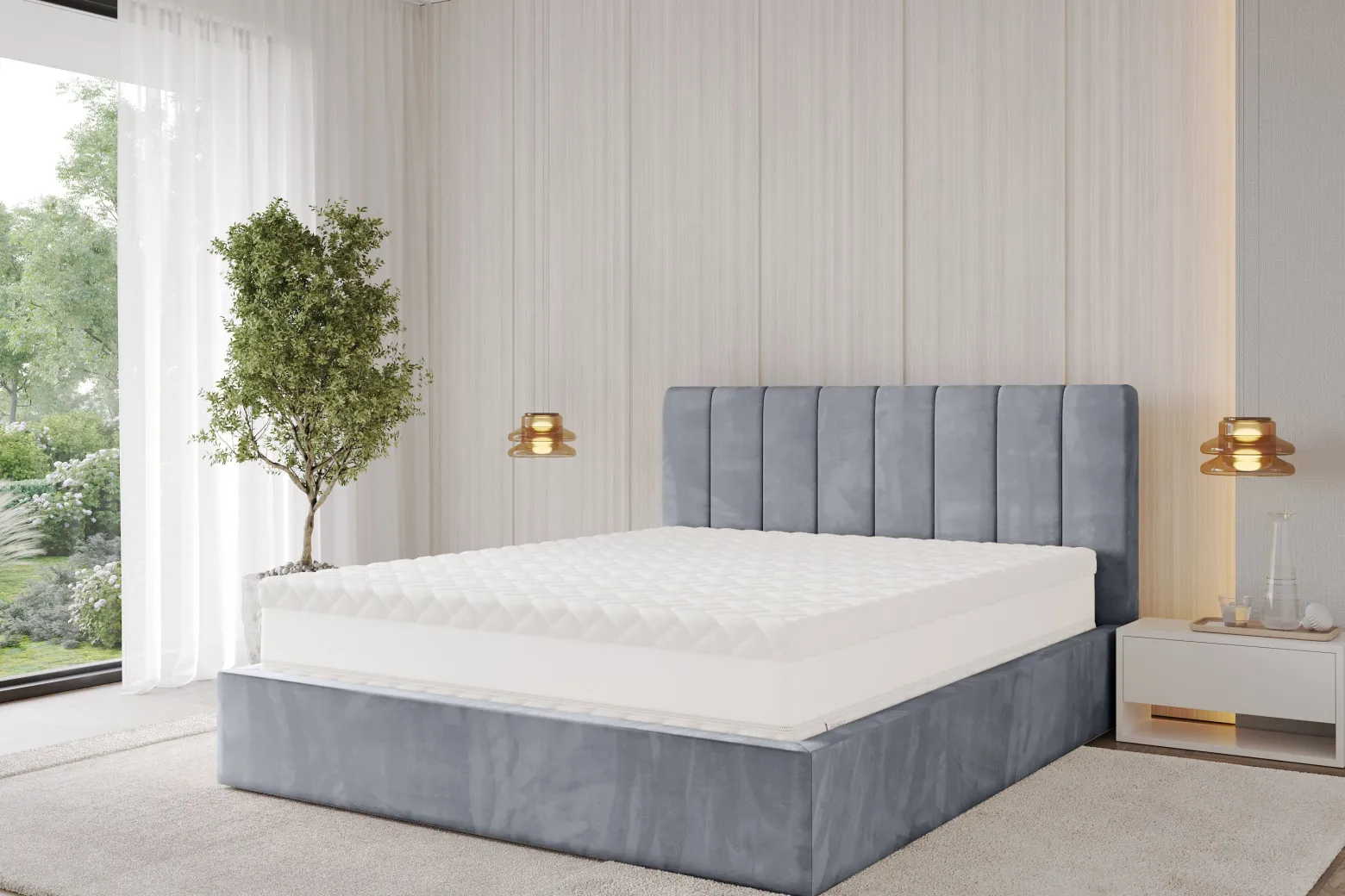Materac sprężonowy kieszeniowy 7 stref - twardość H3 - SILVA 80x200 cm