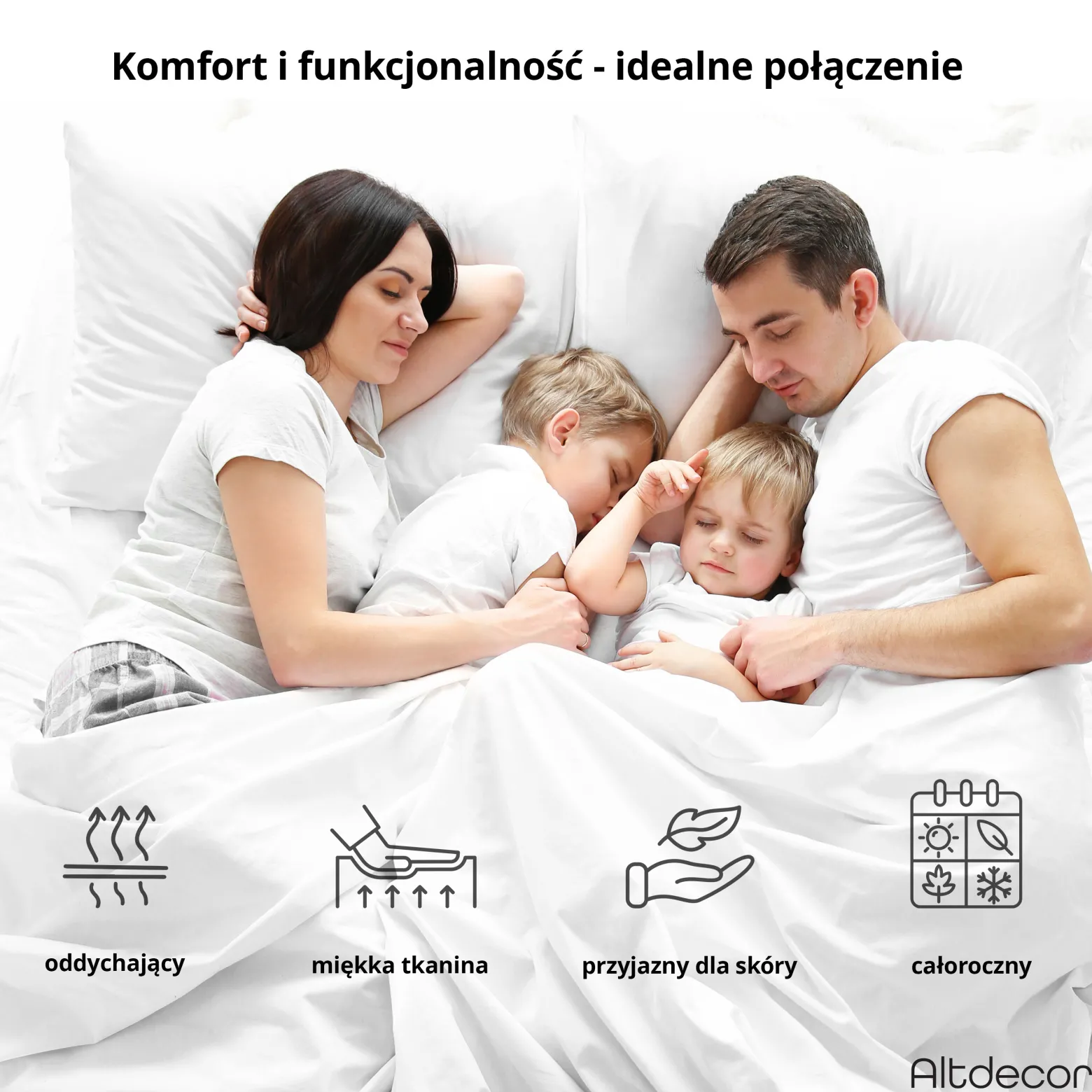 Materac sprężonowy kieszeniowy 7 stref - twardość H3 - SILVA 80x200 cm