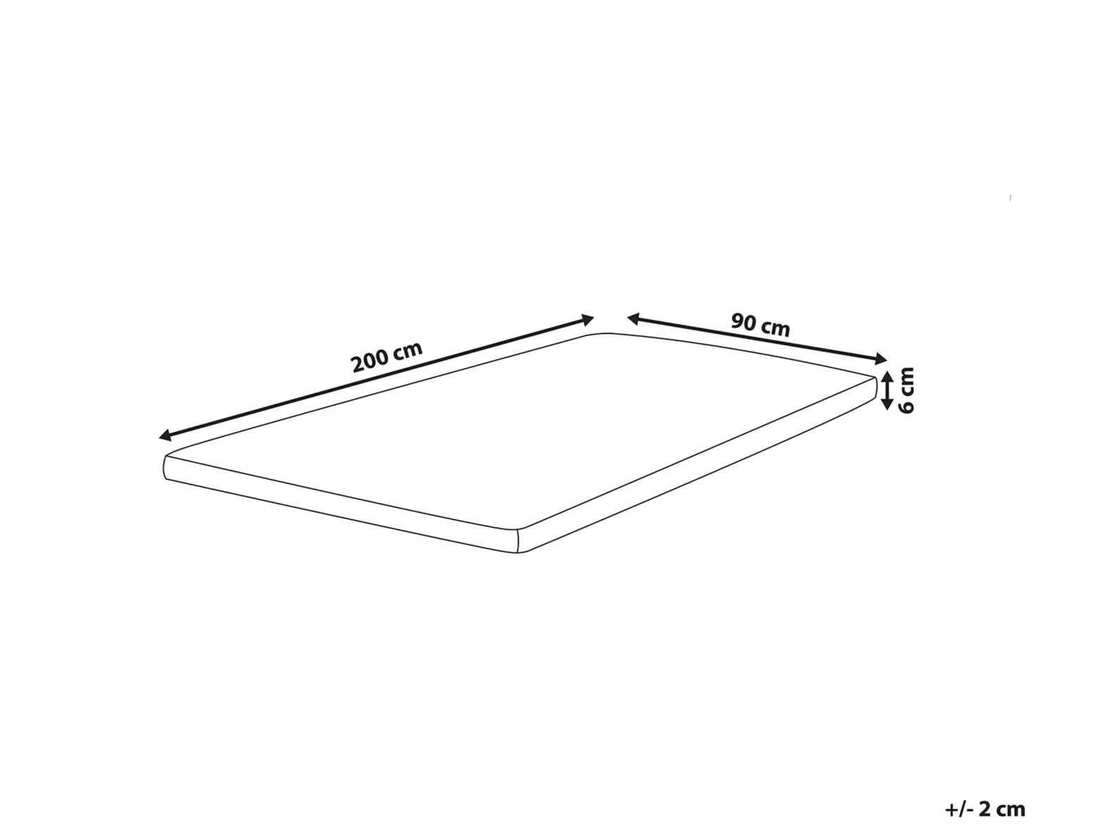 Materac topper żelowy piankowy 90x200 cm