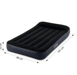 Materac welurowy dmuchany + pompka Intex 64141-68612