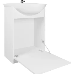 Meble łazienkowe SILDO LED czarny / dąb artisan