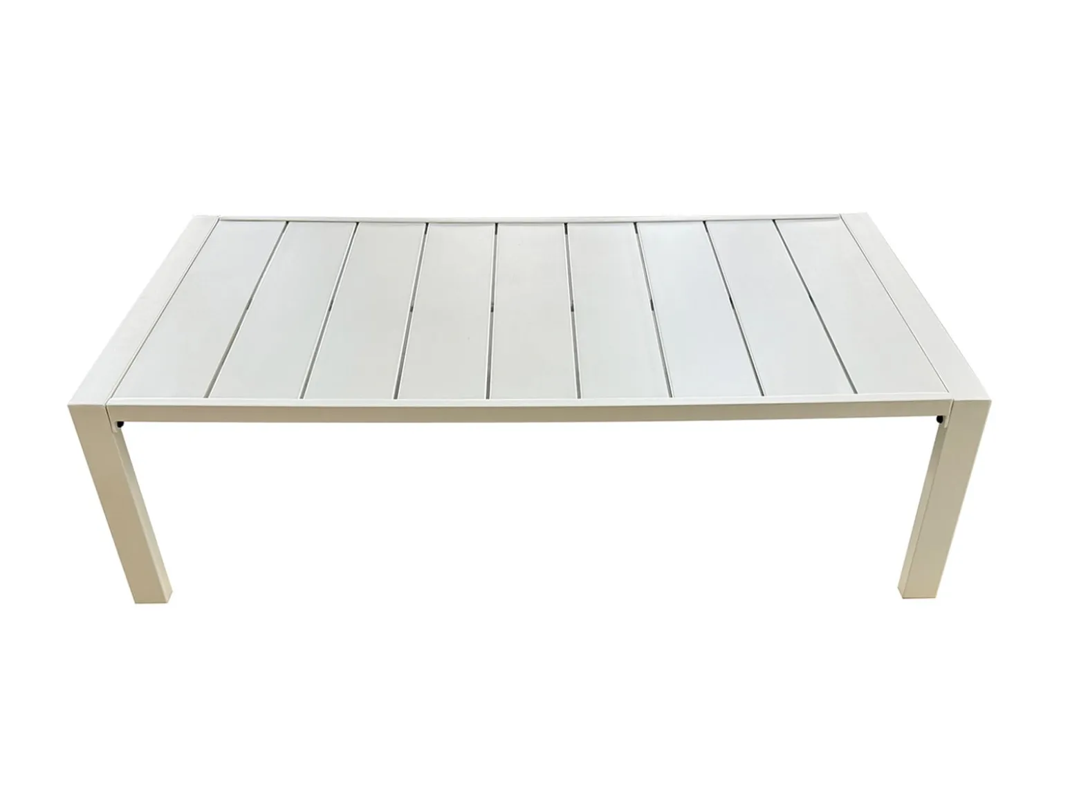 Meble ogrodowe metalowe BIANCO białe kremowe, sofa i fotele wodoodporne