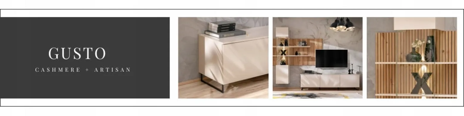 Meblościanka GUSTO LUX B kaszmir/dąb artisan
