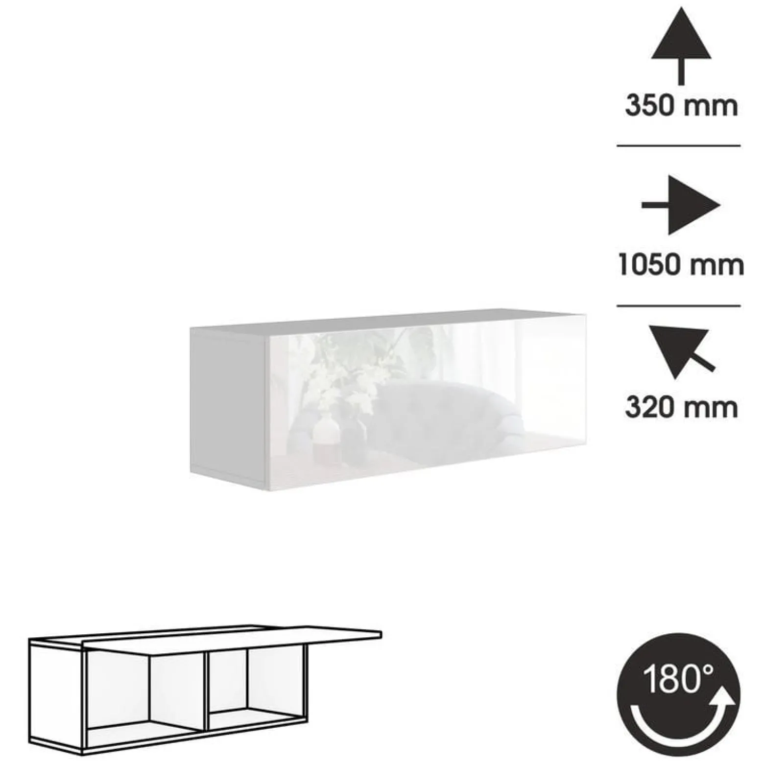 Meblościanka PREMIUM 245 cm biały połysk