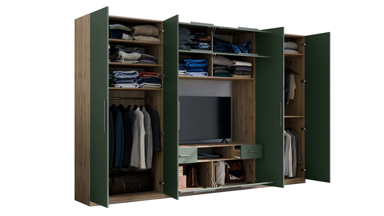 Meblościanka Scandi Biel 350 cm