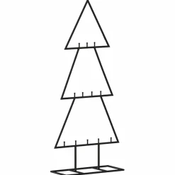 Metalowa choinka świąteczna do dekoracji czarna 60 cm