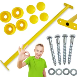 Metalowy drążek na plac zabaw 90 cm żółty