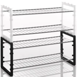 Metalowy stojak na buty, obuwie - 2 poziomy