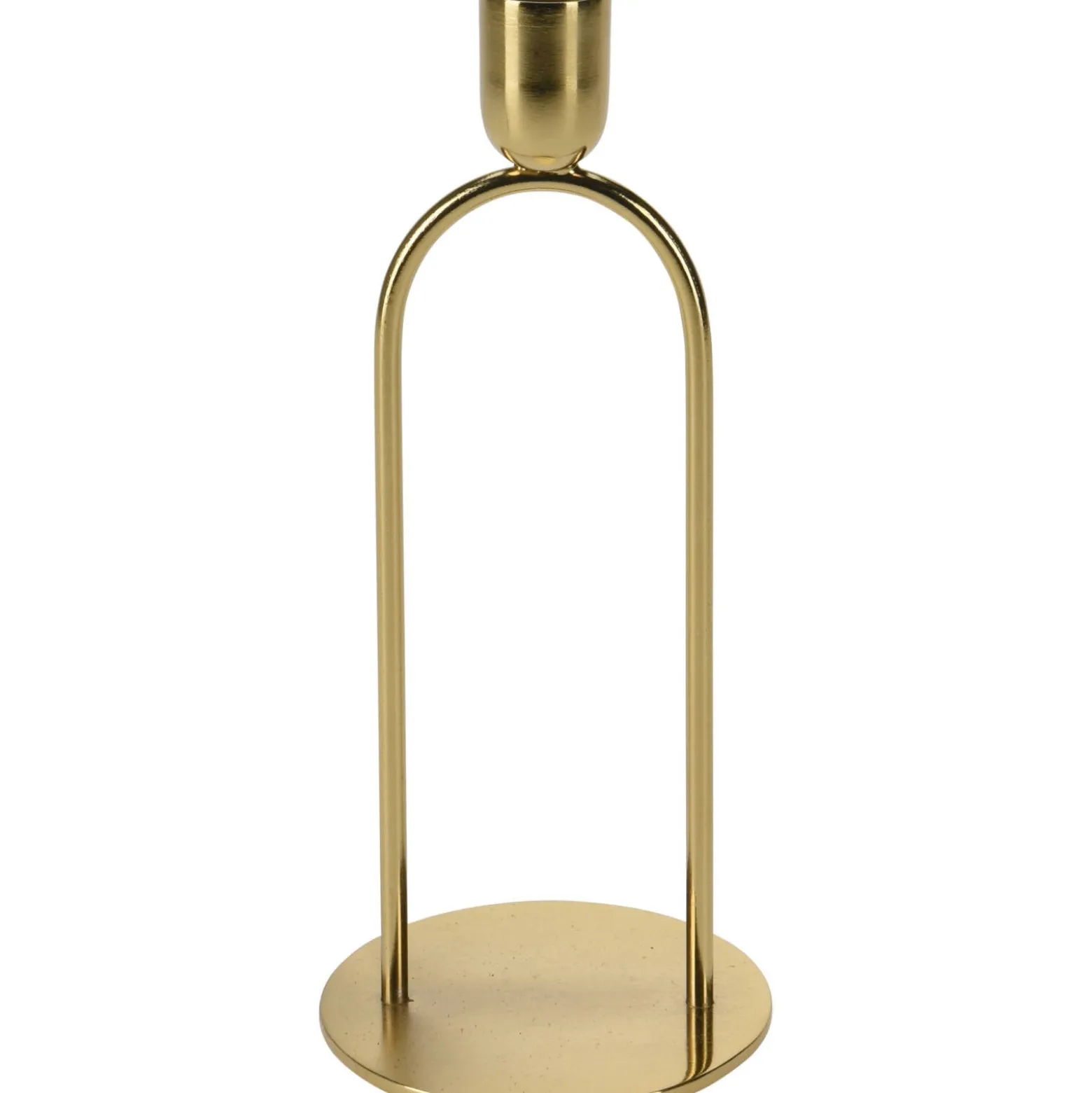 Metalowy śwecznik dekoracyjny, złoty, 20 cm