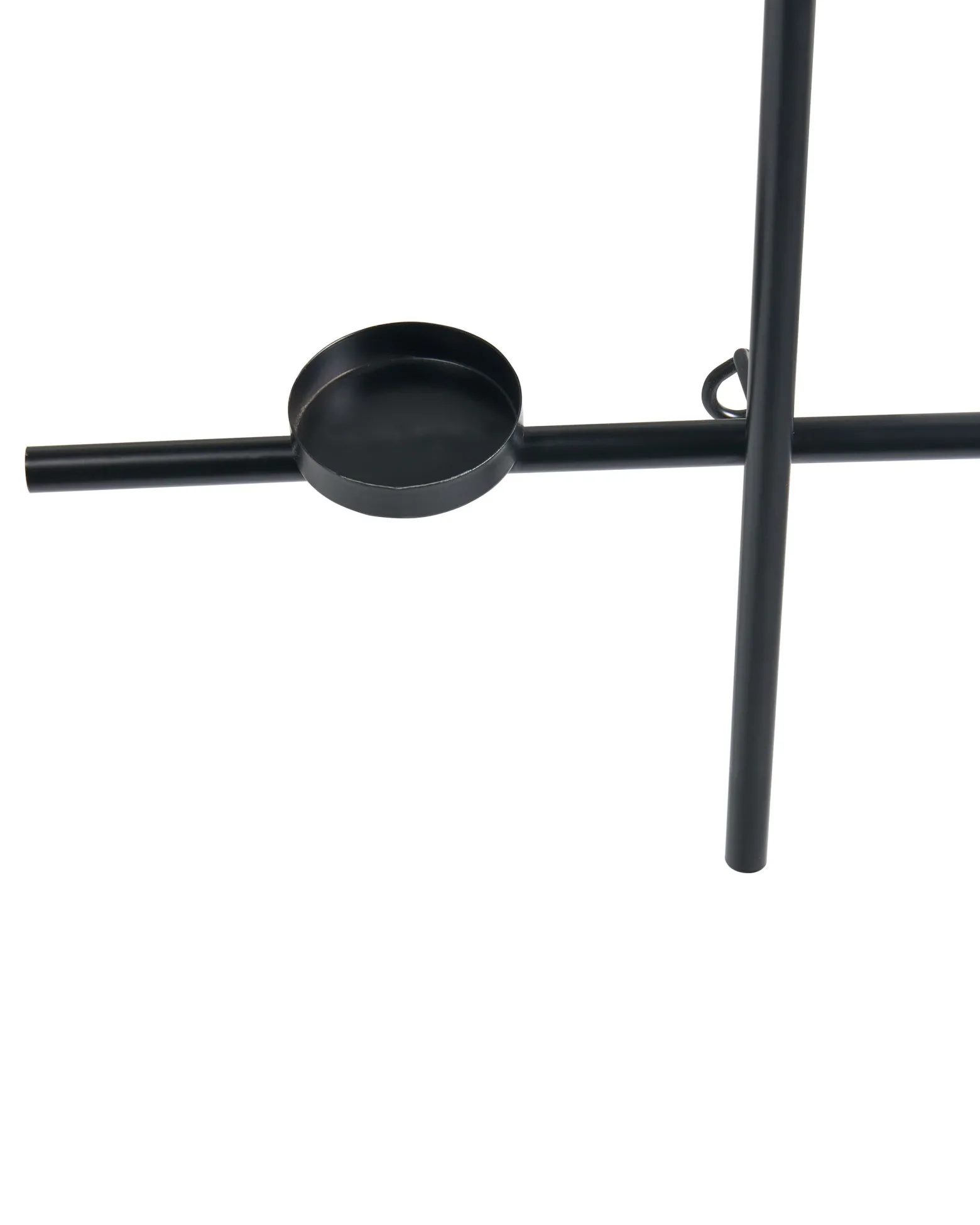 Metalowy świecznik ścienny 60 cm czarny