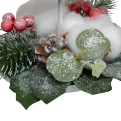 Metalowy świecznik w kształcie choinki na tealight, 25 cm