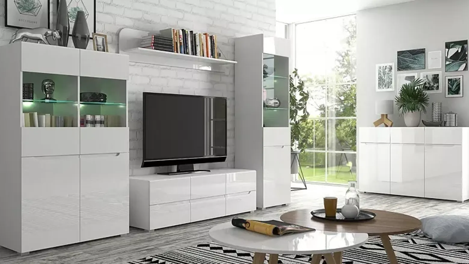 Minimalistyczna półka ścienna 140 cm - Sareno