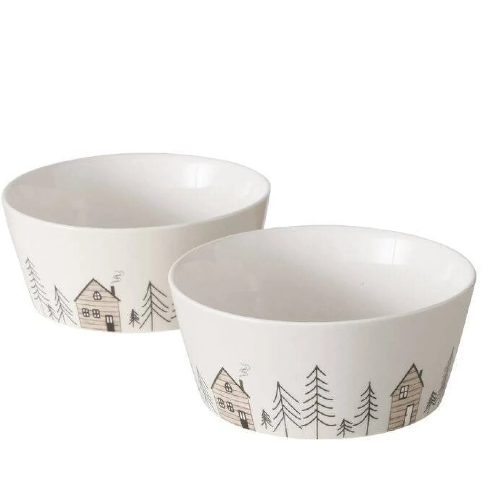 Miseczka z zimowym motywem choinek HOMEWOOD, Ø15 cm