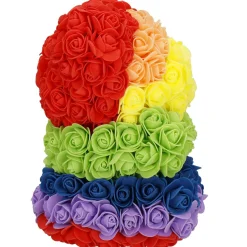 Miś z róż 25 cm multikolor rose bear miś różany z pudełkiem