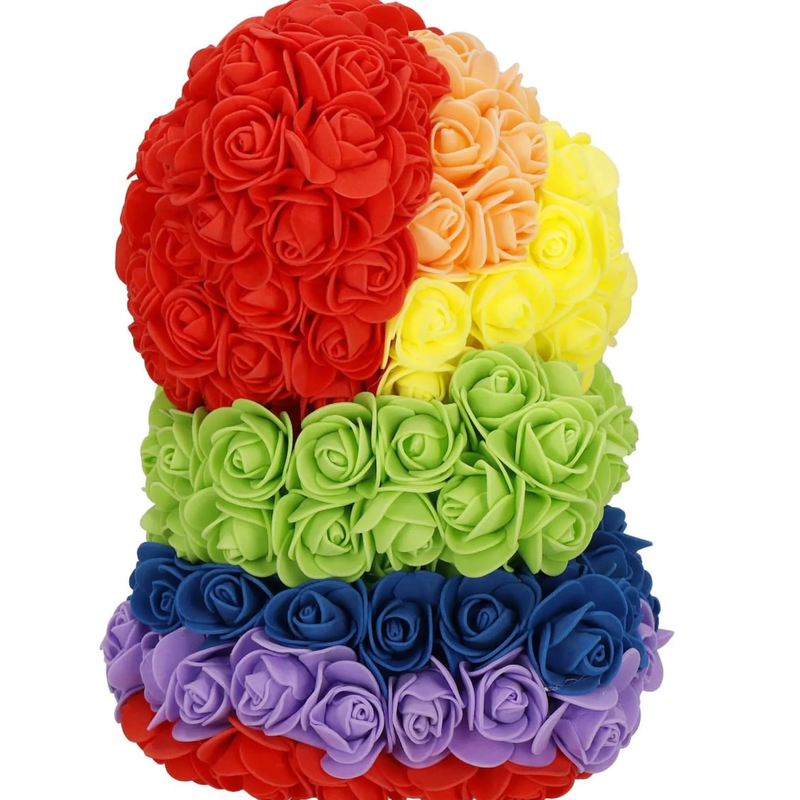 Miś z róż 25 cm multikolor rose bear miś różany z pudełkiem