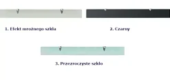 Mleczna elegancka półka szklana 100x10 - Xyreon