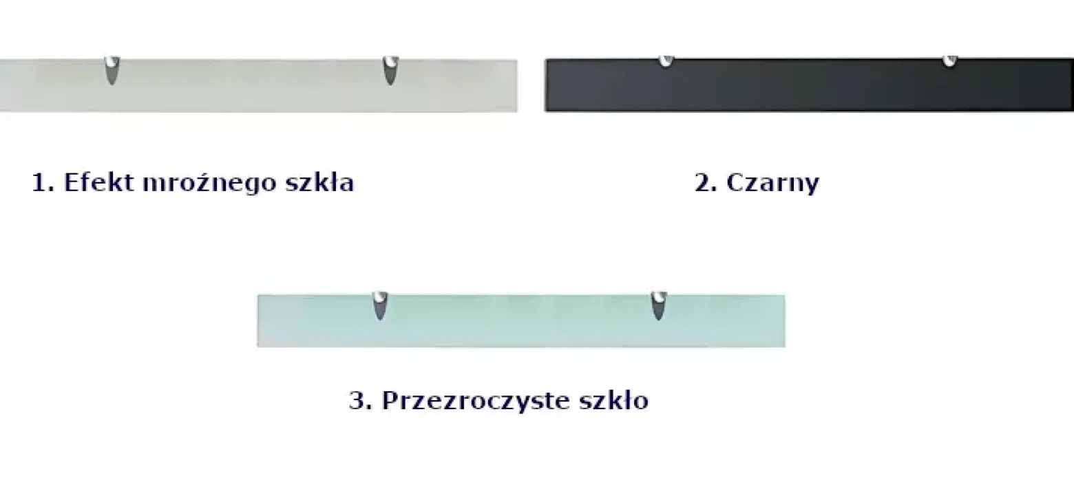 Mleczna elegancka półka szklana 100x10 - Xyreon