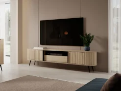 Modna szafka RTV dąb cremona do salonu 196 cm KAMA