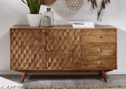 MOSAYK Komoda #106 Akacja lakierowana 145x42x75 cm