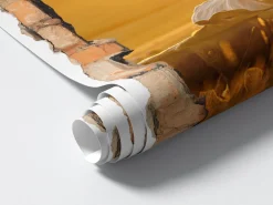 Naklejka 3D wiejski pejzaż dziura efekt w ścianie 66x100