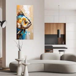 Naklejka na ścianę do pokoju młodzieżowego Feeby Ryba Zwierzę morskie 40x80