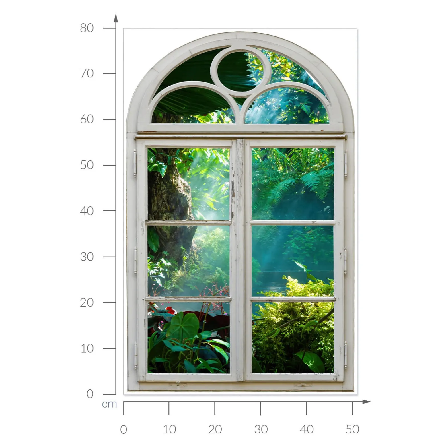Naklejka 3D egzotyczny widok wyrwa efekt w ścianie 51x80