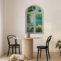 Naklejka 3D egzotyczny widok wyrwa efekt w ścianie 51x80