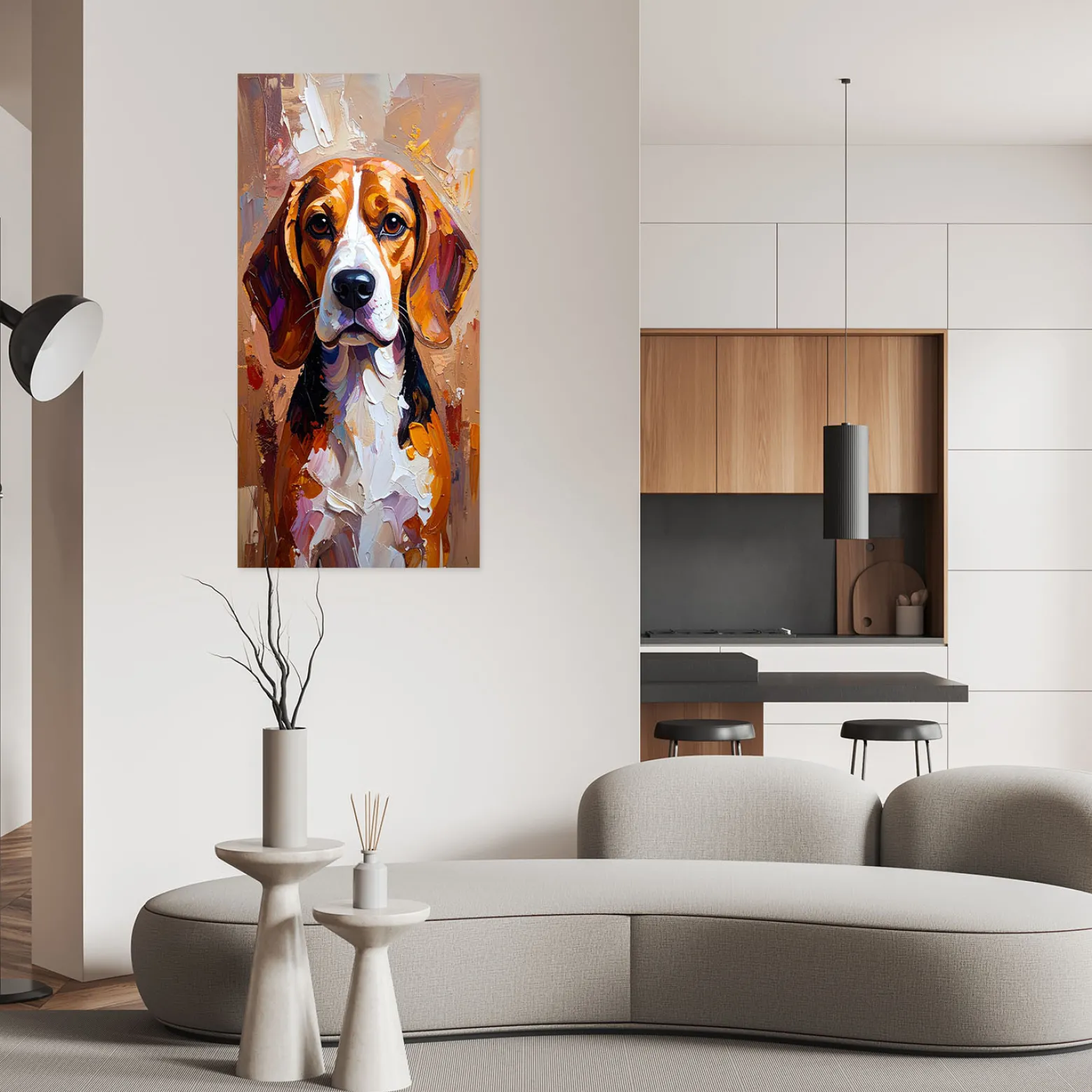 Naklejka na ścianę do pokoju młodzieżowego Feeby Pies Labrador 40x80