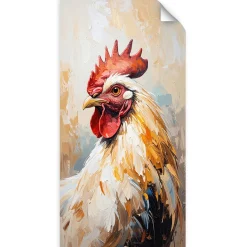 Naklejka na ścianę do salonu sypialni Feeby Kura Ptak Zwierzę 40x80