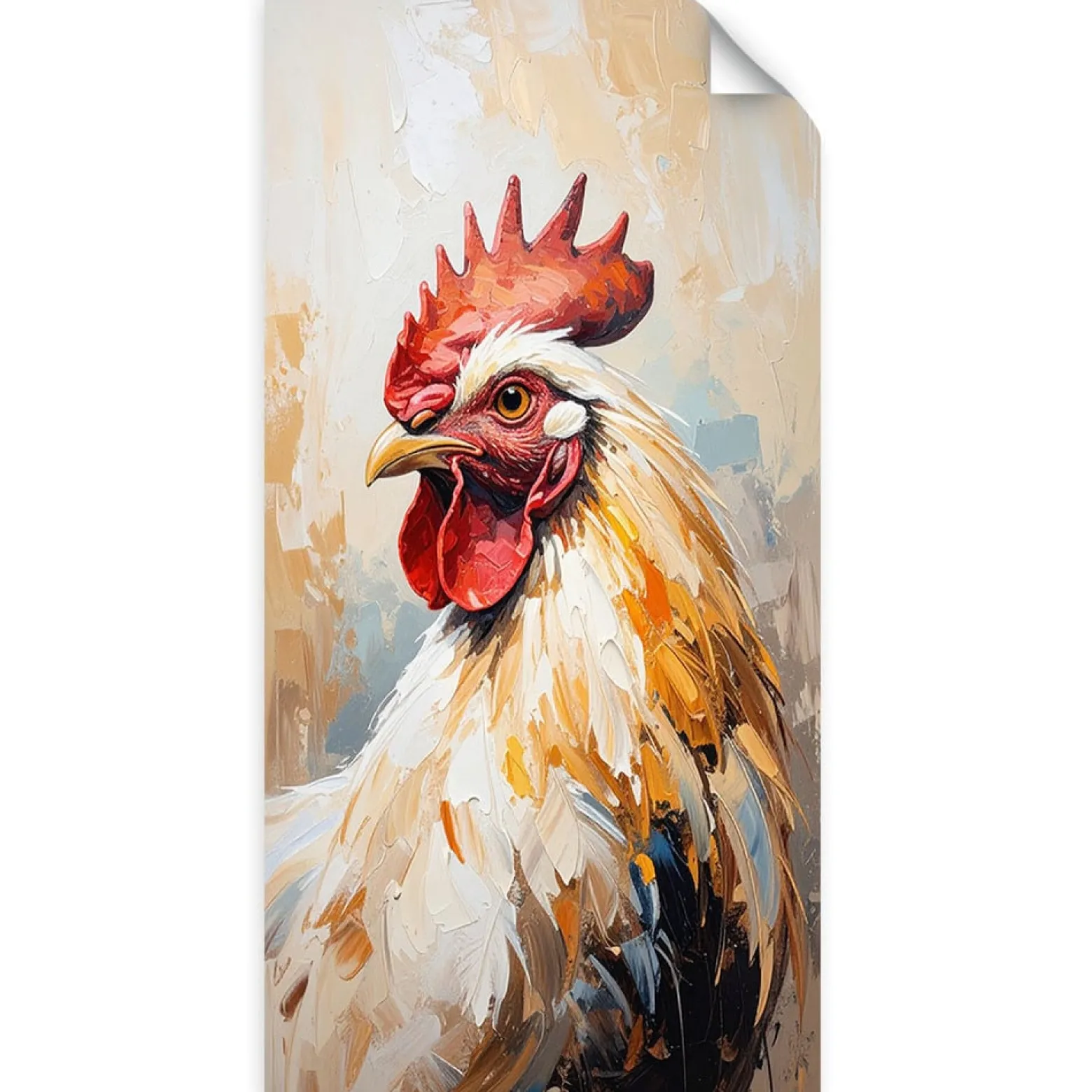 Naklejka na ścianę do salonu sypialni Feeby Kura Ptak Zwierzę 40x80