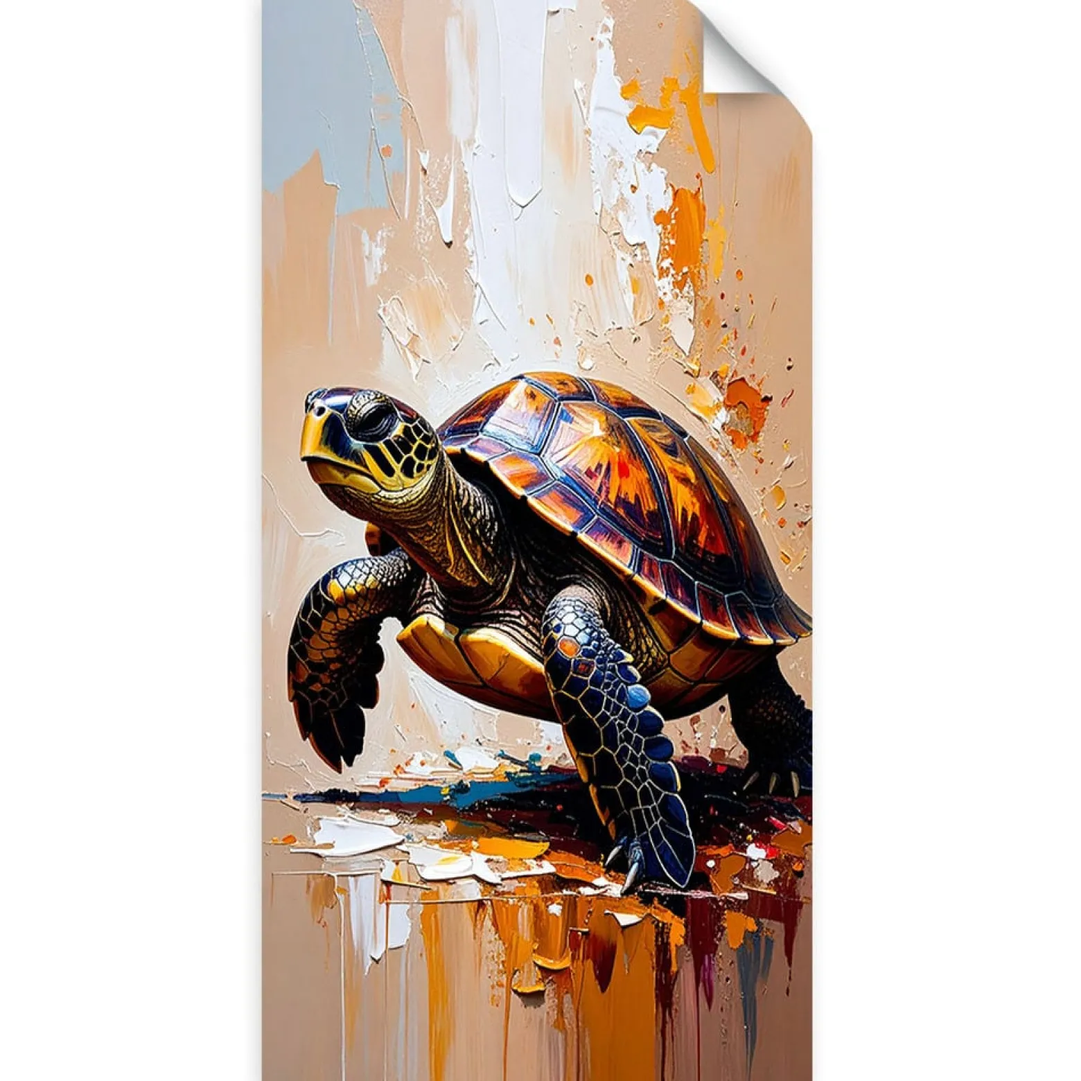 Naklejka na ścianę do salonu sypialni Feeby Żółw Morze Ocean Natura 40x80