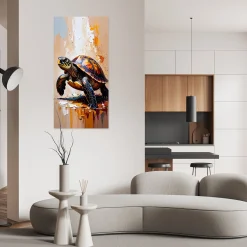 Naklejka na ścianę do salonu sypialni Feeby Żółw Morze Ocean Natura 40x80