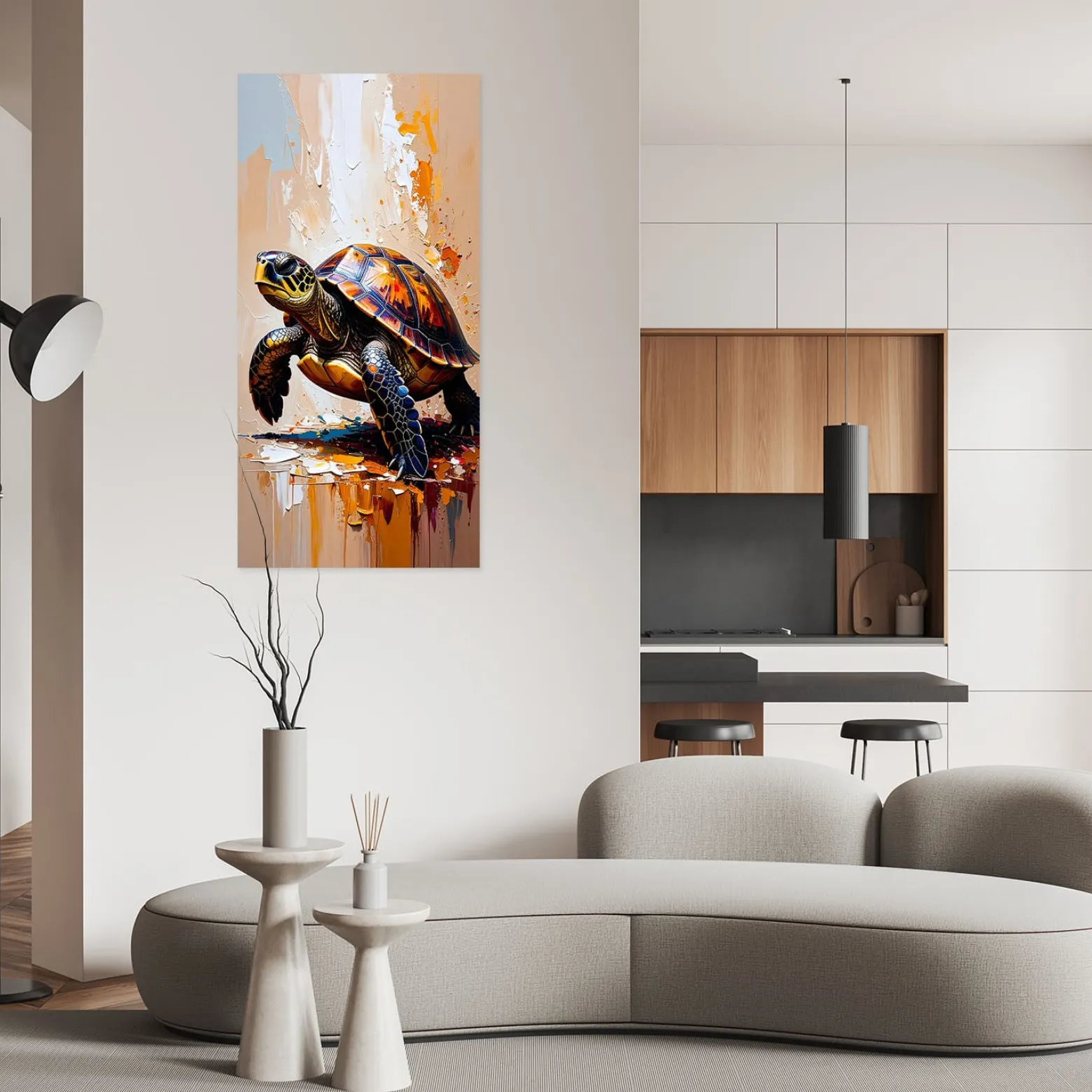 Naklejka na ścianę do salonu sypialni Feeby Żółw Morze Ocean Natura 40x80