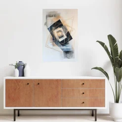 Naklejka na ścianę Feeby Abstrakcja Kształty Geometria Beżowy 20x30