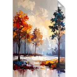 Naklejka na ścianę Feeby Krajobraz Las Drzewa Natura 20x30