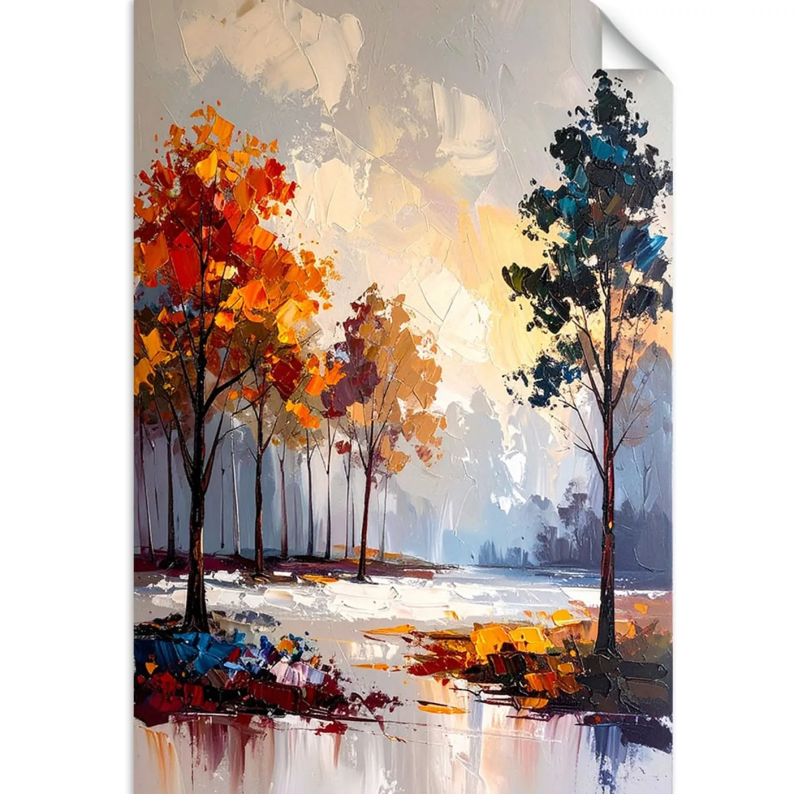 Naklejka na ścianę Feeby Krajobraz Las Drzewa Natura 20x30