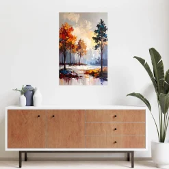 Naklejka na ścianę Feeby Krajobraz Las Drzewa Natura 20x30