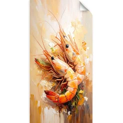 Naklejka na ścianę Feeby Krewetki Owoce morza Sushi 40x80